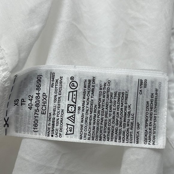 Gap White Pintuck Peasant Top XS - Picture 5 of 5